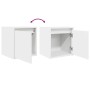Mesillas de noche de pared 2 uds blanco 38x34x40 cm de , Mesitas de noche - Ref: Foro24-861230, Precio: 66,17 €, Descuento: %