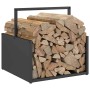 Leñero negro 40x40x40 cm Acero laminado en frío von , Brennholztaschen und -halter - Ref: Foro24-864271, Preis: 39,54 €, Raba...
