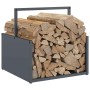 Leñero antracita 40x40x40 cm Acero laminado en frío by , Firewood bags and holders - Ref: Foro24-864273, Price: 41,19 €, Disc...