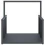 Leñero antracita 40x40x40 cm Acero laminado en frío by , Firewood bags and holders - Ref: Foro24-864273, Price: 41,19 €, Disc...