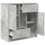 Aparador con cajones y puertas gris hormigón 70,5x34x74,5 cm by , Sideboards - Ref: Foro24-861844, Price: 94,00 €, Discount: %