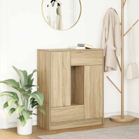 Aparador con cajones y puertas roble Sonoma 73x31x90 cm von , Sideboards - Ref: Foro24-861852, Preis: 98,97 €, Rabatt: %