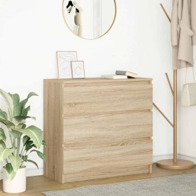 Aparador de roble Sonoma 80x35x76 cm de madera de ingeniería by , Sideboards - Ref: Foro24-861735, Price: 98,22 €, Discount: %