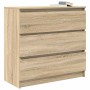 Aparador de roble Sonoma 80x35x76 cm de madera de ingeniería by , Sideboards - Ref: Foro24-861735, Price: 98,62 €, Discount: %