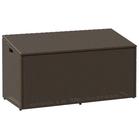 Caja de almacenaje jardín ratán sintético marrón 110x50x58 cm by , Outdoor storage boxes - Ref: Foro24-4104070, Price: 107,34...