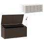 Caja de almacenaje jardín ratán sintético marrón 110x50x58 cm by , Outdoor storage boxes - Ref: Foro24-4104070, Price: 107,34...