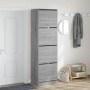 Mueble zapatero 4 cajones abatibles gris Sonoma 60x42x204 cm by , Shoe racks and shoe organizers - Ref: Foro24-3214397, Price...