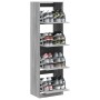 Mueble zapatero 4 cajones abatibles gris Sonoma 60x42x204 cm by , Shoe racks and shoe organizers - Ref: Foro24-3214397, Price...