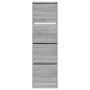 Mueble zapatero 4 cajones abatibles gris Sonoma 60x42x204 cm by , Shoe racks and shoe organizers - Ref: Foro24-3214397, Price...