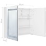 Armario de baño con espejo LED blanco brillante 80x12x68 cm de vidaXL, Tocadores de baño - Ref: Foro24-326517, Precio: 149,91...
