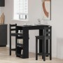 Mesa bar con estante almacenaje roble negro 102x50x103,5 cm von , Küchen- und Esstische - Ref: Foro24-862079, Preis: 94,60 €,...