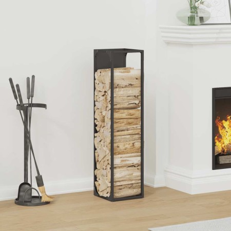 Leñero negro 25x25x100 cm Acero laminado en frío von , Brennholztaschen und -halter - Ref: Foro24-864267, Preis: 58,13 €, Rab...