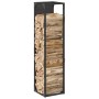 Leñero negro 25x25x100 cm Acero laminado en frío von , Brennholztaschen und -halter - Ref: Foro24-864267, Preis: 58,13 €, Rab...
