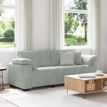 Sofá de 3 plazas de terciopelo gris claro 178 cm by , Sofas - Ref: Foro24-4105277, Price: 287,02 €, Discount: %