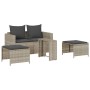 Set de muebles de jardín 5 pzas y cojines apilables gris claro by , Outdoor sofas - Ref: Foro24-4104168, Price: 250,75 €, Dis...