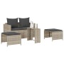 Set de muebles de jardín 5 pzas y cojines apilables gris claro by , Outdoor sofas - Ref: Foro24-4104168, Price: 250,75 €, Dis...
