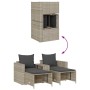 Set de muebles de jardín 5 pzas y cojines apilables gris claro by , Outdoor sofas - Ref: Foro24-4104168, Price: 250,75 €, Dis...