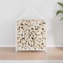 Leñero blanco 60x25x90 cm Acero laminado en frío von , Brennholztaschen und -halter - Ref: Foro24-864308, Preis: 39,59 €, Rab...