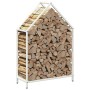 Leñero blanco 60x25x90 cm Acero laminado en frío de , Bolsas y soportes de leña - Ref: Foro24-864308, Precio: 41,83 €