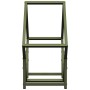 Leñero verde oliva 50x25x50 cm Acero laminado en frío by , Firewood bags and holders - Ref: Foro24-864278, Price: 32,00 €, Di...
