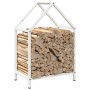 Leñero blanco 40x25x60 cm Acero laminado en frío by , Firewood bags and holders - Ref: Foro24-864292, Price: 33,15 €, Discoun...