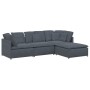 Sofá modular con reposapiés y cojines en terciopelo gris oscuro von , Sofas - Ref: Foro24-3321310, Preis: 721,86 €, Rabatt: %
