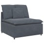 Sofá modular con reposapiés y cojines en terciopelo gris oscuro von , Sofas - Ref: Foro24-3321310, Preis: 721,86 €, Rabatt: %