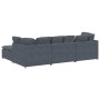 Sofá modular con reposapiés y cojines en terciopelo gris oscuro von , Sofas - Ref: Foro24-3321310, Preis: 721,86 €, Rabatt: %