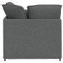 Sofá modular con reposapiés y cojines de tela gris oscuro von , Unidades para sofás seccionales - Ref: Foro24-3321208, Preis:...