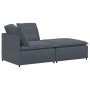 Sofá modular con reposapiés y cojines en terciopelo gris oscuro von , Unidades para sofás seccionales - Ref: Foro24-3321220, ...
