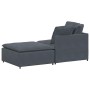 Sofá modular con reposapiés y cojines en terciopelo gris oscuro von , Unidades para sofás seccionales - Ref: Foro24-3321220, ...