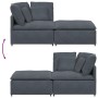 Sofá modular con reposapiés y cojines en terciopelo gris oscuro von , Unidades para sofás seccionales - Ref: Foro24-3321220, ...