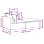 Sofá modular con reposapiés y cojines en terciopelo gris oscuro von , Unidades para sofás seccionales - Ref: Foro24-3321220, ...