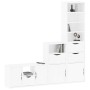 Muebles de TV 4 uds. con almacenaje "ODDA" blanco madera pino de , Muebles TV - Ref: Foro24-3365381, Precio: 232,10 €, Descue...