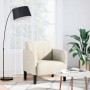 Sillón con reposabrazos en terciopelo color crema 54 cm by , Armchairs - Ref: Foro24-4100585, Price: 111,45 €, Discount: %