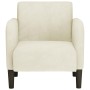Sillón con reposabrazos en terciopelo color crema 54 cm by , Armchairs - Ref: Foro24-4100585, Price: 111,45 €, Discount: %