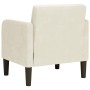 Sillón con reposabrazos en terciopelo color crema 54 cm by , Armchairs - Ref: Foro24-4100585, Price: 111,45 €, Discount: %