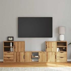 Muebles de TV 5 uds. con almacenaje "ODDA" madera maciza pino von , TV-Möbel - Ref: Foro24-3365374, Preis: 277,24 €, Rabatt: %