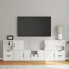 Muebles de TV 5 uds. con almacenaje "ODDA" blanco madera pino von , TV-Möbel - Ref: Foro24-3365383, Preis: 295,20 €, Rabatt: %