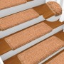 Alfombrillas de escalera 10 unidades marrón 56x17x3 cm de vidaXL, Alfombrillas para escalones - Ref: Foro24-149823, Precio: 6...