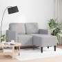 Sofá de 2 plazas con chaise longue en forma L gris nube 125 cm by , Sofas - Ref: Foro24-4107067, Price: 252,82 €, Discount: %