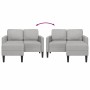 Sofá de 2 plazas con chaise longue en forma L gris nube 125 cm by , Sofas - Ref: Foro24-4107067, Price: 252,82 €, Discount: %