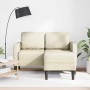 Sofá de 2 plazas con chaise longue en forma de L crema 125 cm von , Sofas - Ref: Foro24-4107084, Preis: 237,73 €, Rabatt: %