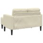 Sofá de 2 plazas con chaise longue en forma de L crema 125 cm von , Sofas - Ref: Foro24-4107084, Preis: 237,73 €, Rabatt: %