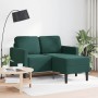 Sofá de 2 plazas con chaise longue forma L verde oscuro 125 cm by , Sofas - Ref: Foro24-4107071, Price: 251,67 €, Discount: %