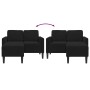 Sofá de 2 plazas con chaise longue en forma de L negro 125 cm von , Sofas - Ref: Foro24-4107073, Preis: 285,49 €, Rabatt: %