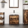 Mueble de baño con lavabo y cajones roble ahumado 60x34,5x60 cm by , bathroom vanities - Ref: Foro24-861884, Price: 66,37 €, ...
