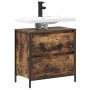 Mueble de baño con lavabo y cajones roble ahumado 60x34,5x60 cm by , bathroom vanities - Ref: Foro24-861884, Price: 66,37 €, ...