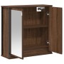 Mueble de baño de pared con espejo roble marrón 60x21x60 cm by , bathroom vanities - Ref: Foro24-861901, Price: 68,53 €, Disc...