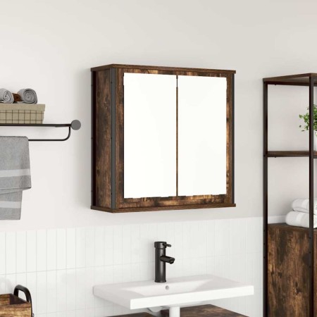 Mueble de baño de pared con espejo roble ahumado 60x21x60 cm by , bathroom vanities - Ref: Foro24-861899, Price: 66,68 €, Dis...